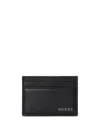 Gucci Logo-lettering Leather Wallet In Black