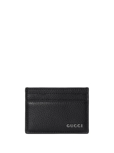 Gucci Card Holder With Logo In Black