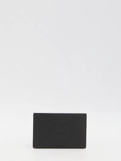 Gucci Card Holder With Maxi Gg In Black
