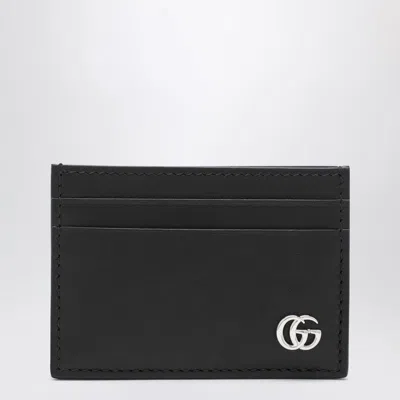 Gucci Card Holder With Money Clip Gg Marmont Black