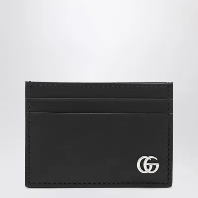 Gucci Card Holder With Money Clip Gg Marmont Black