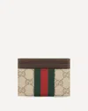 Gucci Card Holder With Web Stripe In Neutral