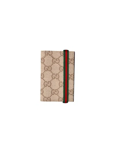 Gucci Cardholder "essence Classic" In Beige