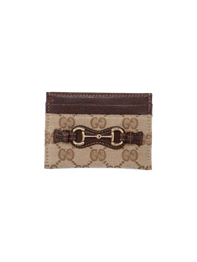 Gucci Cardholder "morsetto" In Beige