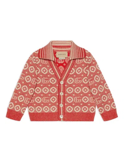 Gucci Kids' Cardigan Cotton Jaquard In Red