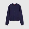 Gucci Cardigan Aus Gg Pointelle-baumwolle Und -seide In Blue