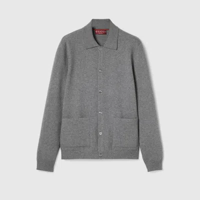 Gucci Cardigan Aus Woll-kaschmirstrick In Gray