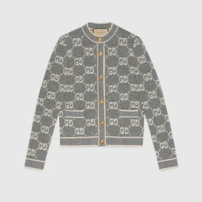 Gucci Gg Wool Bouclé Jacquard Cardigan In Multi