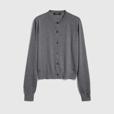 Gucci Cardigan En Laine Fine Avec Mors In Gray