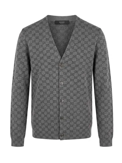 Gucci Cardigan In Gray