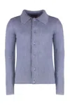 Gucci Cardigan In Brushed Mohair Wool In Blue