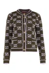 Gucci Wool Cardigan With Front Pockets And Long Sleeves In Green