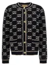 Gucci Cardigan Logo Gg In Black