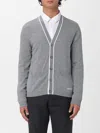 Gucci V-necked Cardigan Front Pockets In Gray