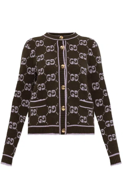 GUCCI GUCCI CARDIGAN WITH GG PATTERN