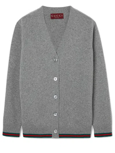 GUCCI GUCCI CARDIGAN WITH WEB