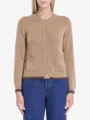 Gucci Long-sleeved Cashmere Cardigan With Web Trims