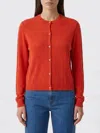 Gucci Classic Openwork Monogram Cardigan With Button Closure In Red
