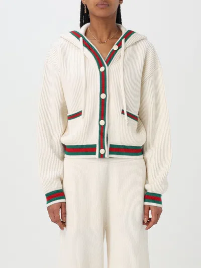 Gucci Cardigan Woman White Woman In Neutral