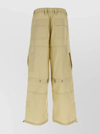 Gucci Cargo Pant With Adjustable Hem And Wide Leg In Metallic