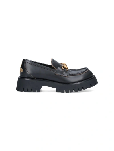 Gucci Carrarmato Loafers With Clamps In Black  