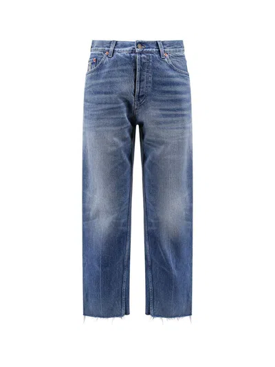 Gucci Carrot Fit Jeans In Navy