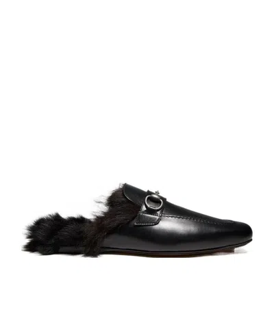 Gucci Casanova Horsebit Mule In Black