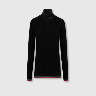 Gucci Cashmere And Silk Blend Top In Black