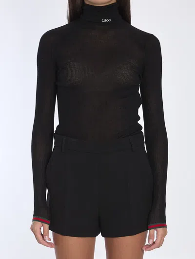 Gucci Women's Cashmere And Silk Blend Top In Black