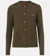 Gucci Cashmere And Silk Cardigan In Green