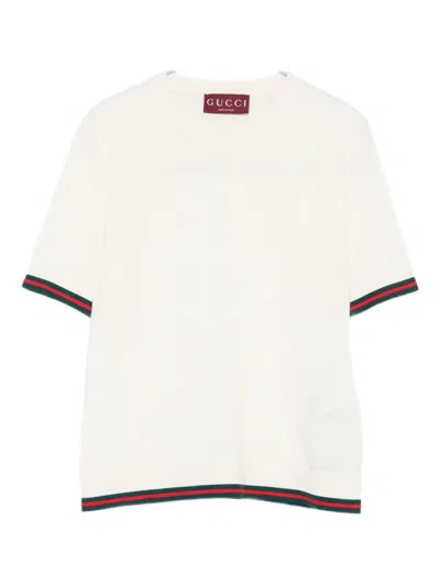Gucci Cashmere And Silk Top In White