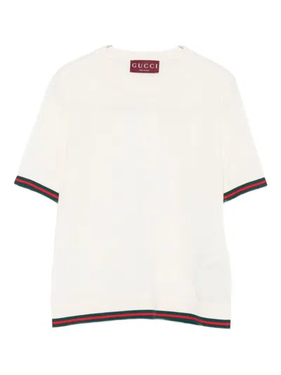 Gucci Cashmere And Silk Top In White