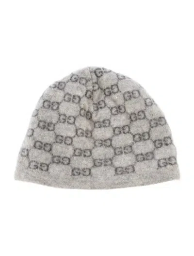 Pre-owned Gucci Cashmere Beanie Hat In Gray
