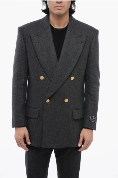 Gucci Doppelreihiges Sakko In Grey