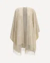 Gucci Gg-pattern Fringe Cape In Neutral