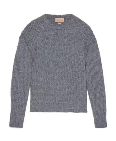 Gucci Cashmere Crew-neck Jumper In Gray