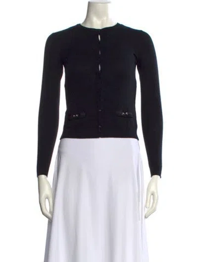 Pre-owned Gucci Cashmere Crew Neck Sweater In Black