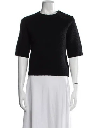 Pre-owned Gucci Cashmere Crew Neck Sweater In Black