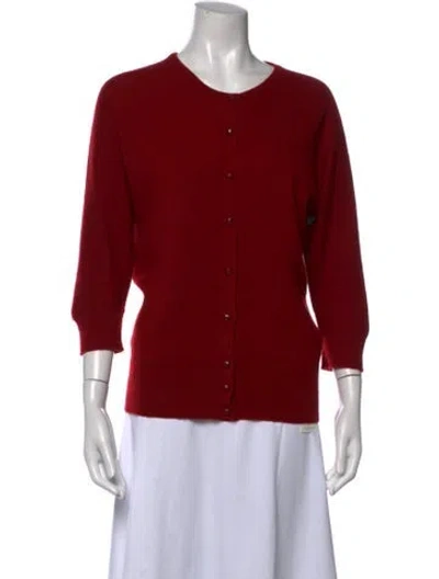 Pre-owned Gucci Cashmere Crew Neck Sweater In Red