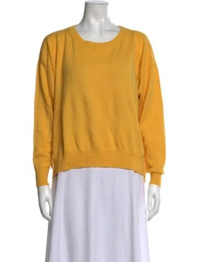 Pre-owned Gucci Cashmere Crew Neck Sweater In Yellow