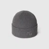 Gucci Cashmere Hat With Patch In Gray