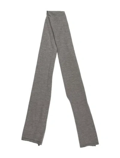 Pre-owned Gucci Cashmere Interlocking Cc Logo Scarf In Gray
