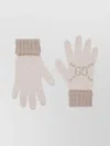 Gucci Cashmere Jacquard Knit Gloves In Neutral