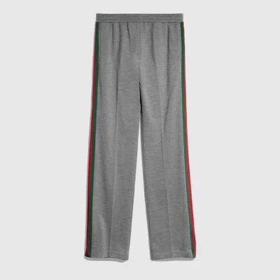 Gucci Cashmere Jersey Sportswear Pants In Gray