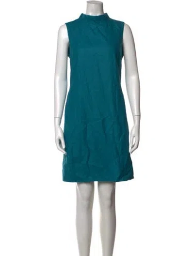 Pre-owned Gucci Cashmere Mini Dress In Blue