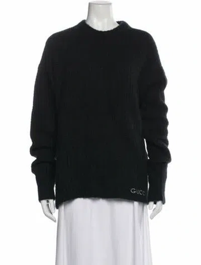 Pre-owned Gucci Cashmere Mock Neck Sweater In Black