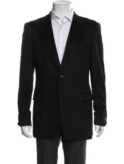 Pre-owned Gucci Cashmere Peacoat In Black