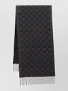 Gucci Cashmere Reversible Scarf Fringe Detail