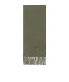 Gucci Cashmere Scarf With Patch In Green