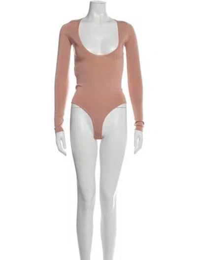 Pre-owned Gucci Cashmere Scoop Neck Bodysuit In Pink